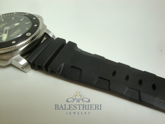 Panerai replica luminor marina submersible ceramica amagnetic rubber imitazione copia - immagine 5