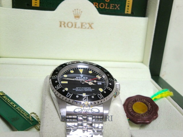 rolex replica GMT master II 1665 vintage black bezel orologio replica - immagine 5