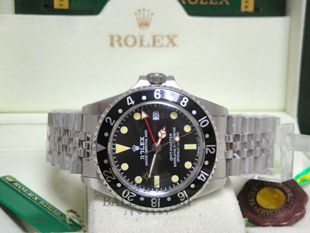 rolex replica GMT master II 1665 vintage black bezel orologio replica - immagine 17