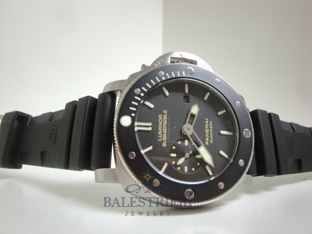 Panerai replica luminor marina submersible ceramica amagnetic rubber imitazione copia - immagine 9