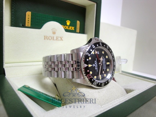 rolex replica GMT master II 1665 vintage black bezel orologio replica - immagine 19