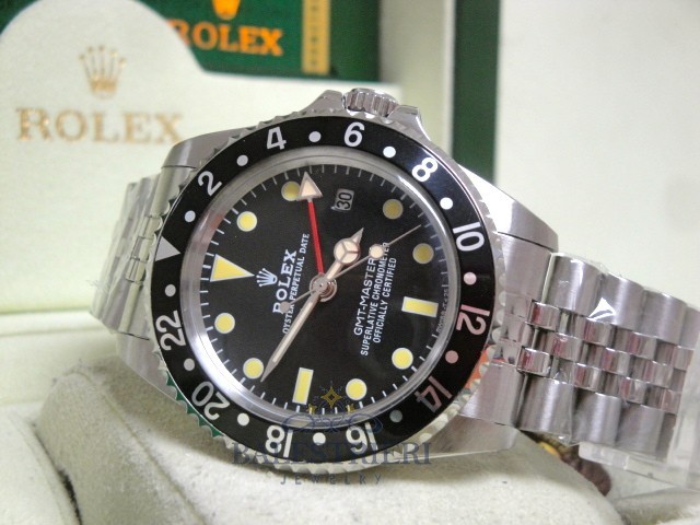 rolex replica GMT master II 1665 vintage black bezel orologio replica - immagine 21