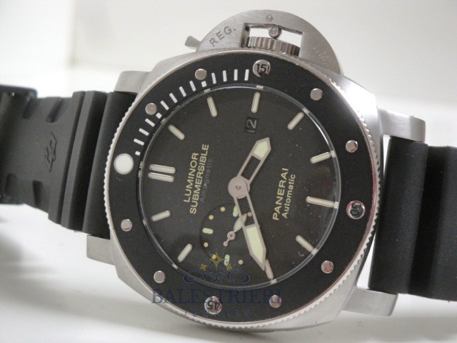 Panerai replica luminor marina submersible ceramica amagnetic rubber imitazione copia - immagine 16