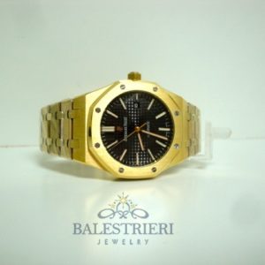 Alternative view of audemars piguet replica royal oak offshore jumbo oro giallo black dial imitazione copia