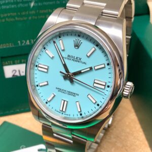 Alternative view of Rolex replica Oyster Perpetual 41 124300 Turquoise Blue new my2020