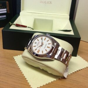 Alternative view of rolex replica milgauss white dial orologio copia imitazione