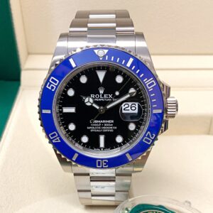 Rolex replica Submariner Date 126619LB White Gold blue bezel black dial new my2021