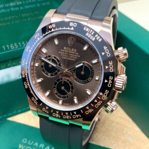 Alternative view of Rolex replica Daytona 116515LN Rose Gold chocolate dial
