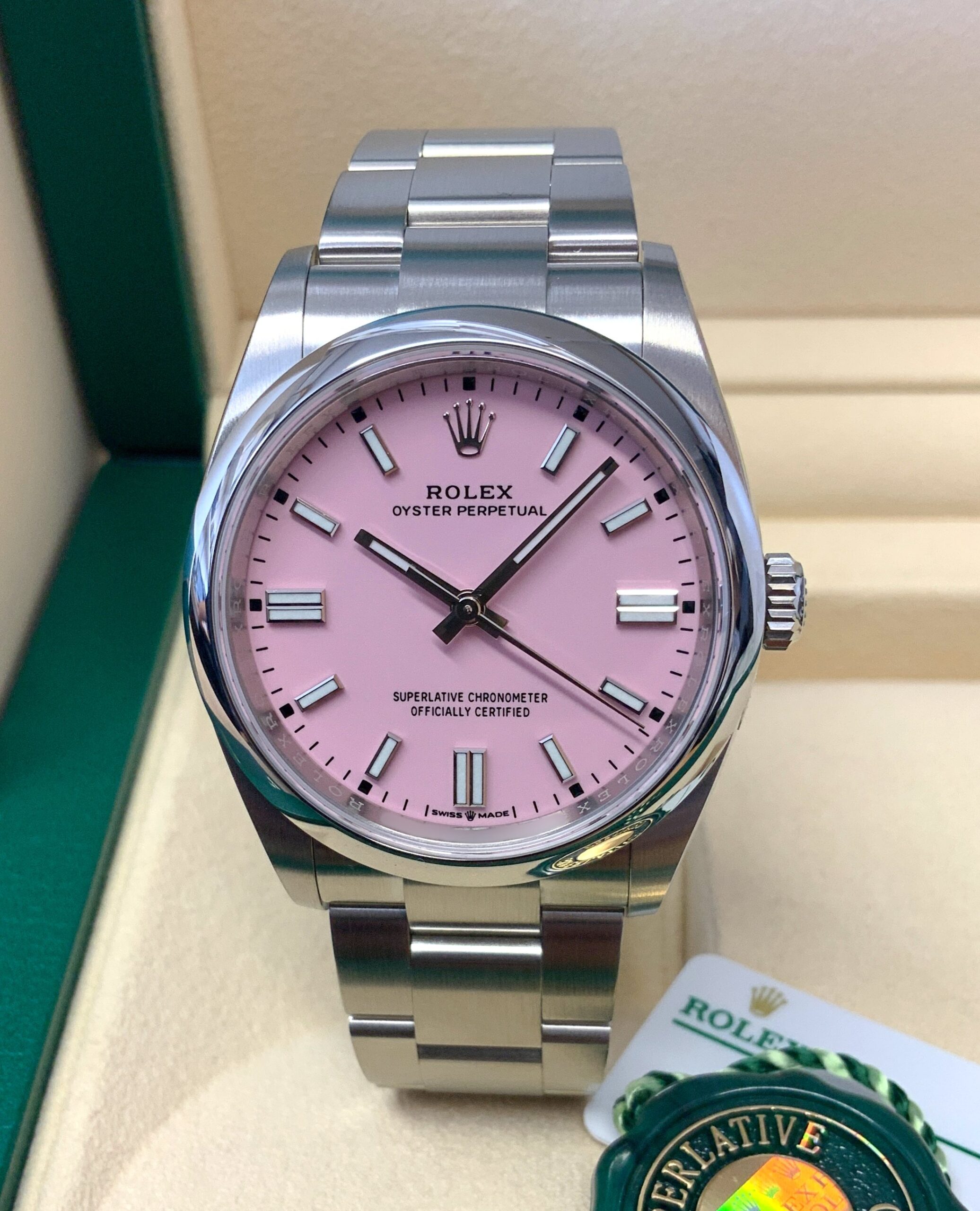 Rolex replica Oyster Perpetual 41 124300 candy pink