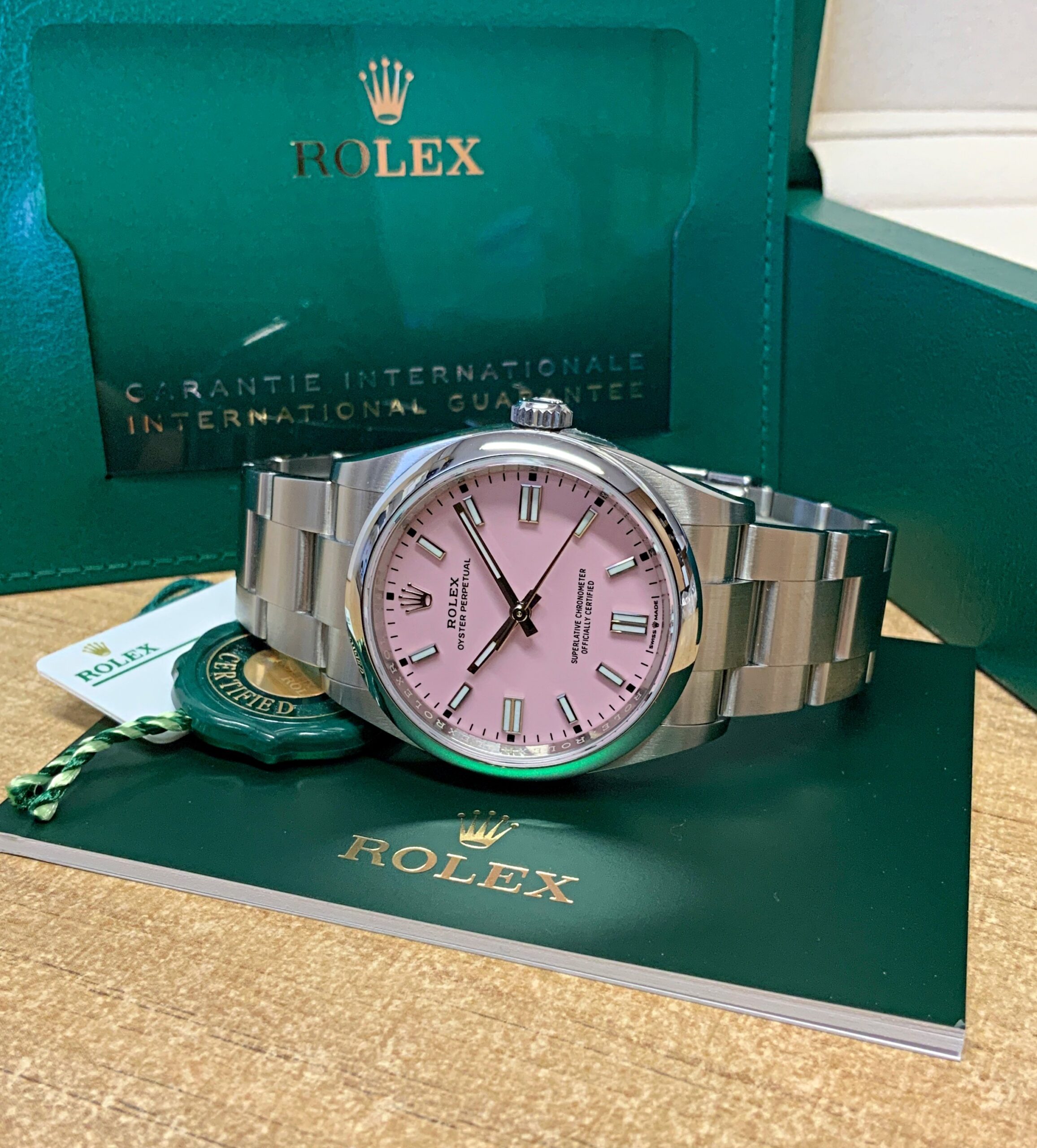 Rolex replica Oyster Perpetual 41 124300 candy pink - immagine 8