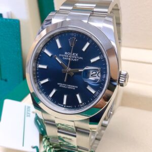 Alternative view of Rolex replica Datejust 41 116300 Blue Dial oyster