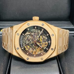 Audemars Piguet replica royal oak 15407OR scheletrato rose gold