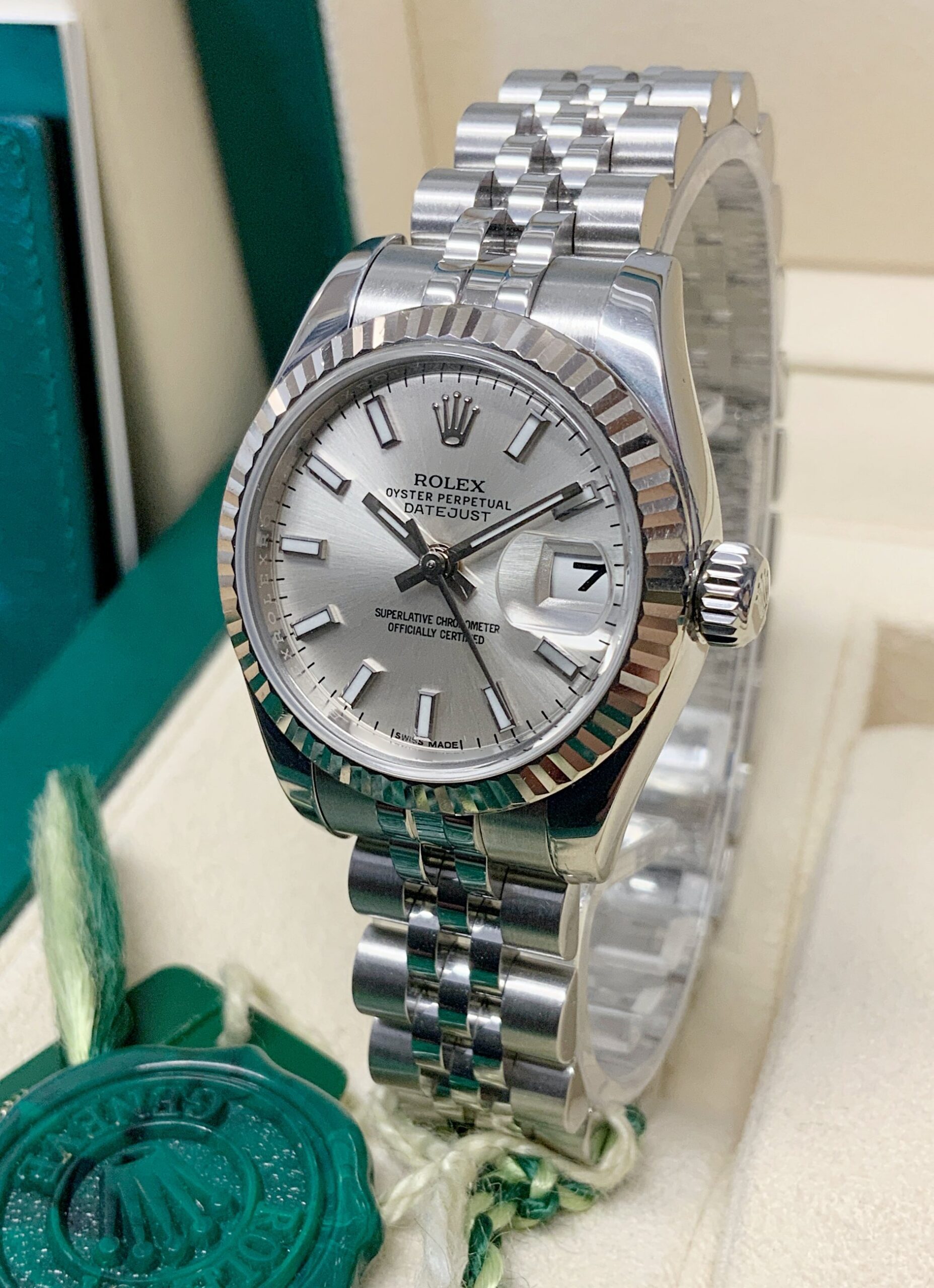 Rolex replica Lady-Datejust 179174 Silver Dial jubilèè - immagine 3
