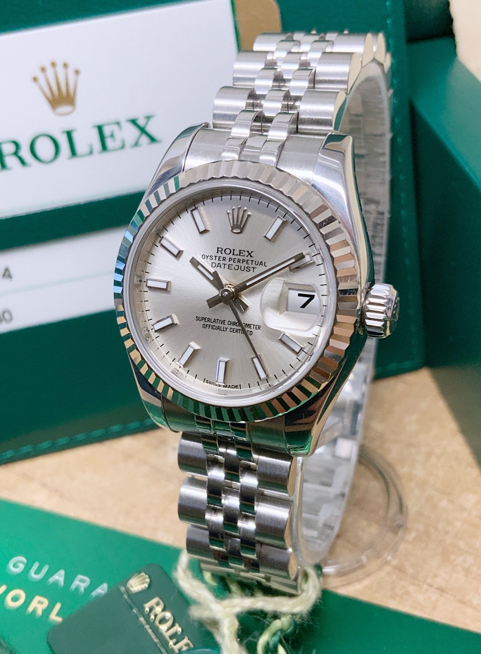 Rolex replica Lady-Datejust 179174 Silver Dial jubilèè - immagine 5