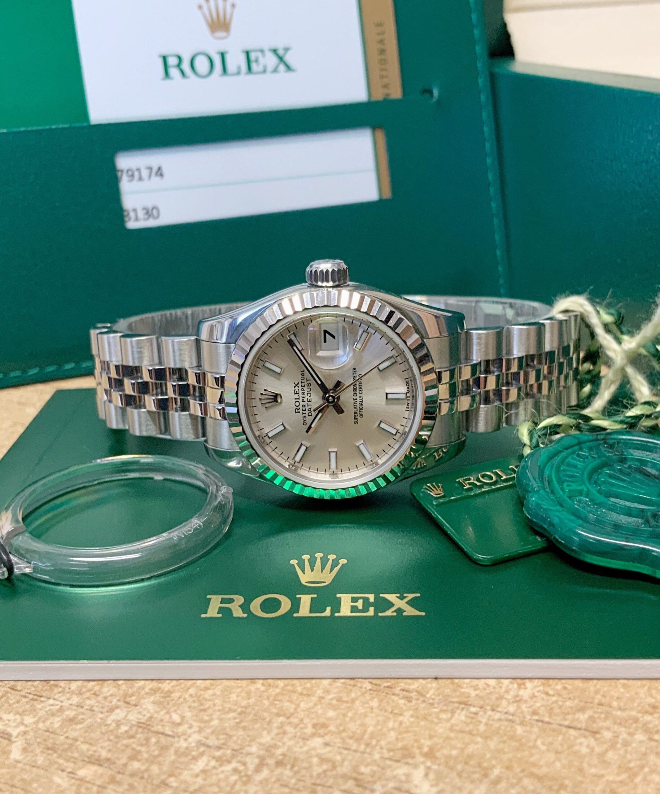 Rolex replica Lady-Datejust 179174 Silver Dial jubilèè - immagine 9