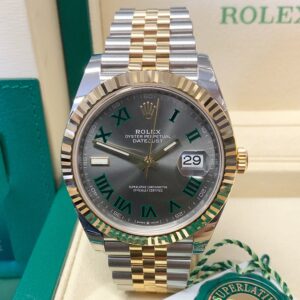 Rolex replica Datejust 41 126333 Bi-Colour Wimbledon Dial ghiera zigrinata bracciale jubilee