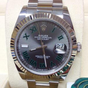 Alternative view of Rolex replica Datejust 41 126334 Wimbledon Dial acciaio stainless stell