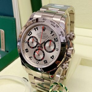 Alternative view of Rolex replica Daytona racing 116509 White Gold Silver Arabic