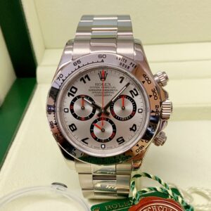 Rolex replica Daytona racing 116509 White Gold Silver Arabic