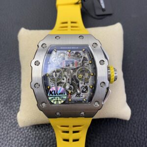 Richard Mille replica RM11-03 skeletron yellow rubber strip