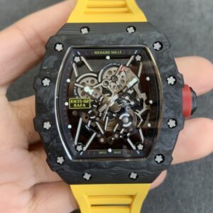 Richard Mille replica Rafael Nadal RM35-02 skeletron yellow rubber strip