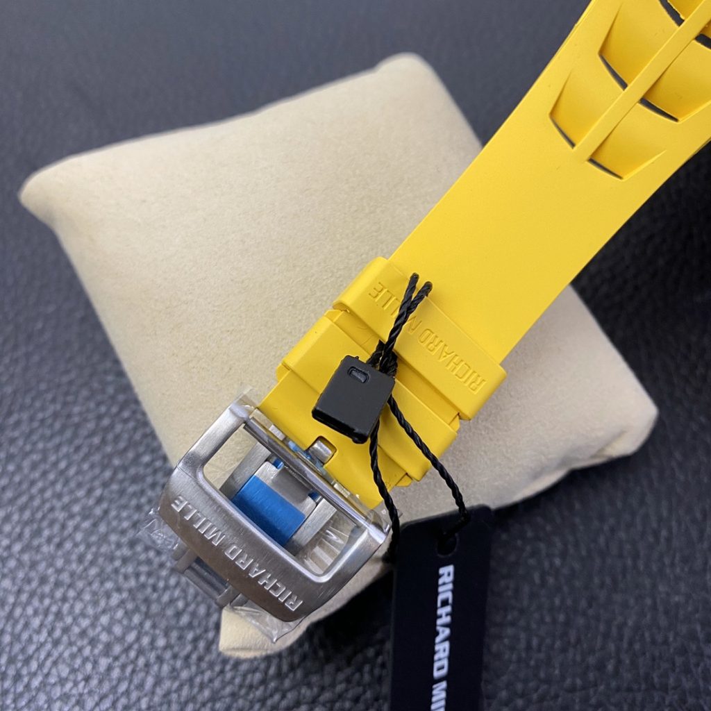 Richard Mille replica RM11-03 skeletron yellow rubber strip - immagine 6
