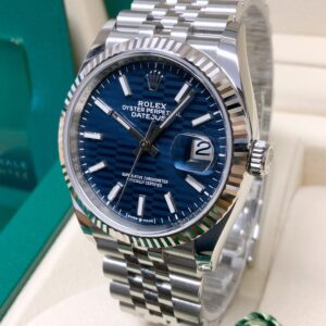 Alternative view of Rolex replica Datejust 36mm 126234 Blue Fluted Motif Dial