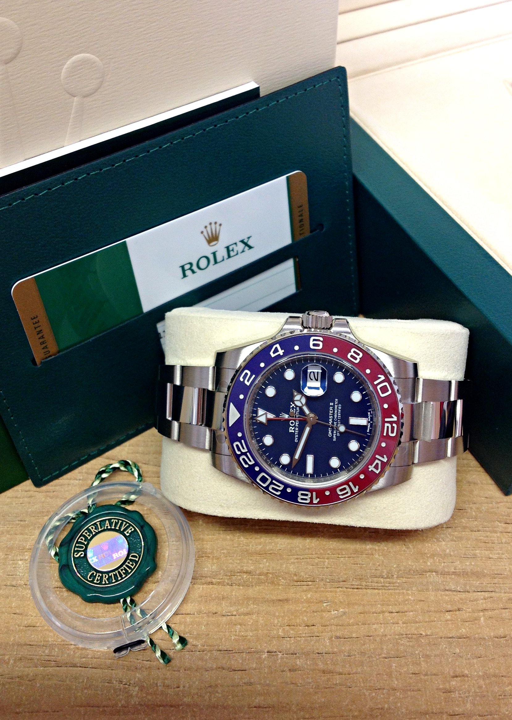 Rolex replica GMT Master II 116719BLRO White Gold Pepsi blue dial - immagine 7