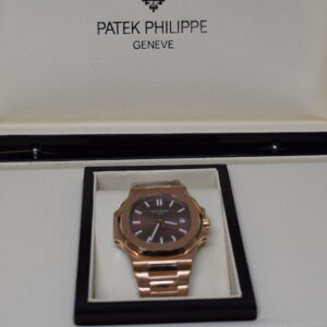 Alternative view of Patek philippe replica nautilus 5711-1R rose gold brown dial