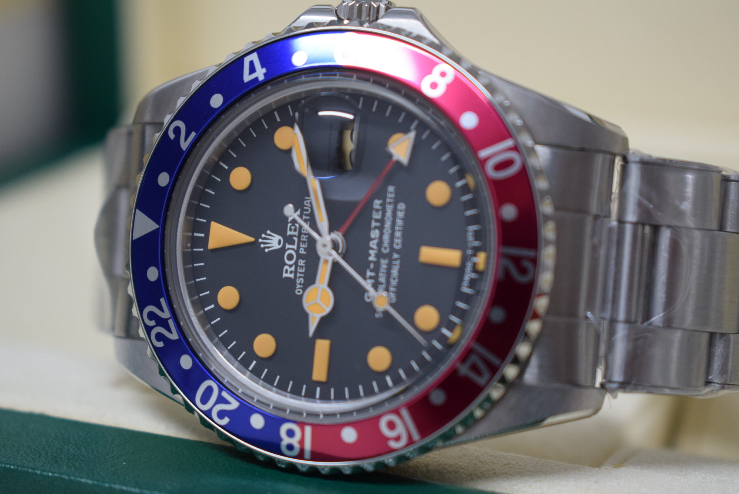 rolex replica GMT master II 1675 vintage oyster pepsi orologio replica - immagine 8