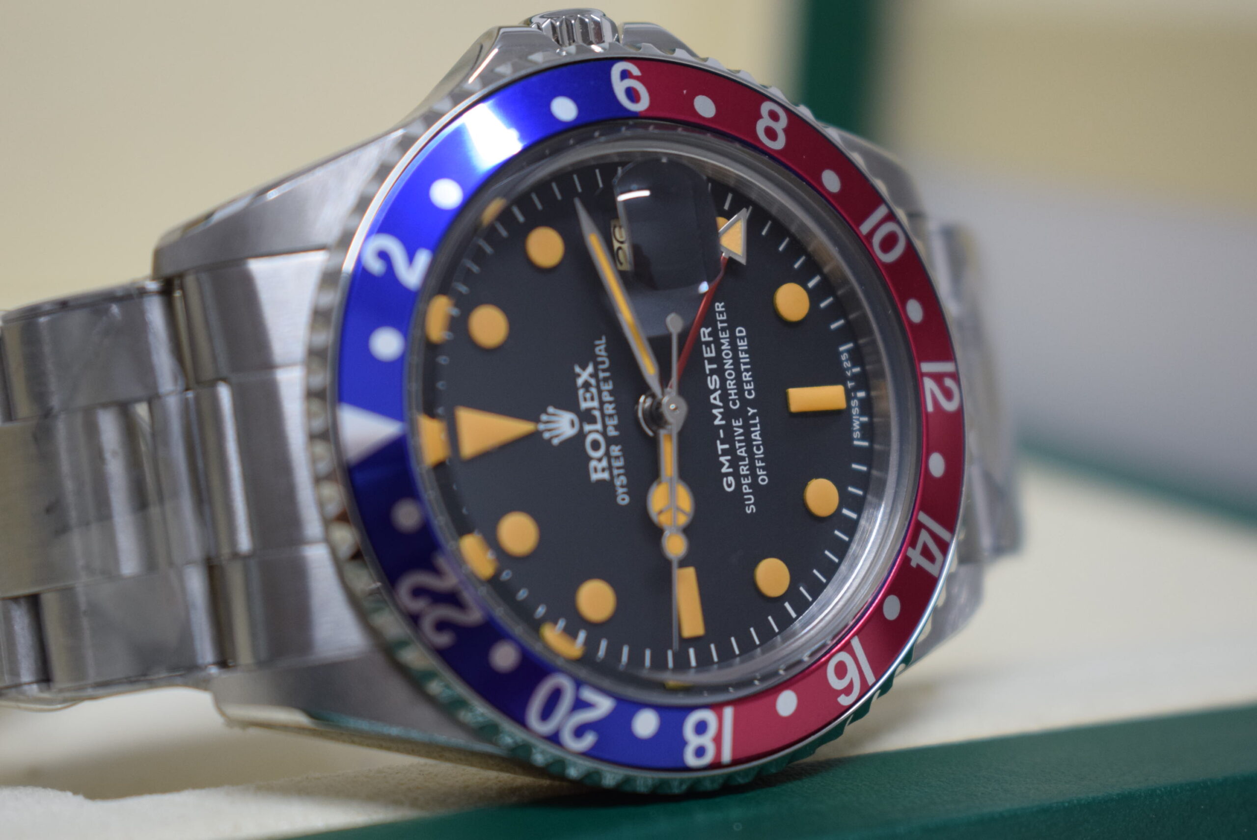 rolex replica GMT master II 1675 vintage oyster pepsi orologio replica - immagine 9