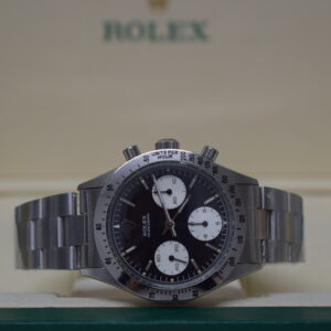 Alternative view of rolex replica daytona paulnewman 6262 black dial vintage orologio replica