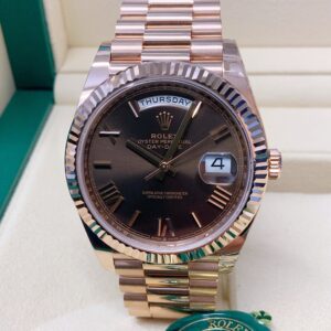 Replica Rolex Day-Date choco 40 228235 Rose Gold