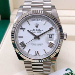 Rolex replica Day-Date 40 228239 White Gold roman dial
