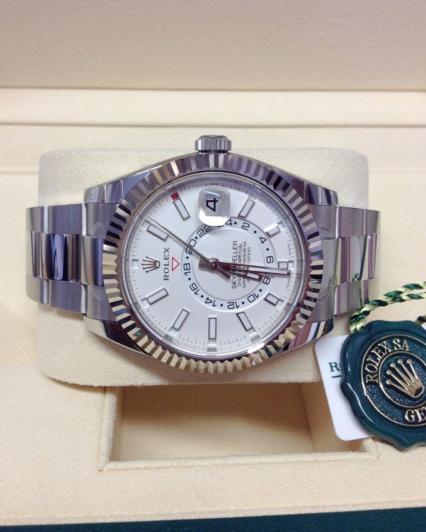 Rolex replica Sky-Dweller 326934 Stainless Steel white dial - immagine 5