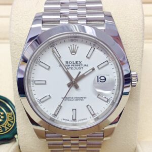 Rolex replica Datejust 41 126300 White Dial jubilèè bracelet