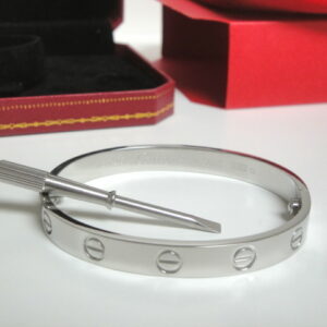 Cartier replica gioielli bracciale love white gold