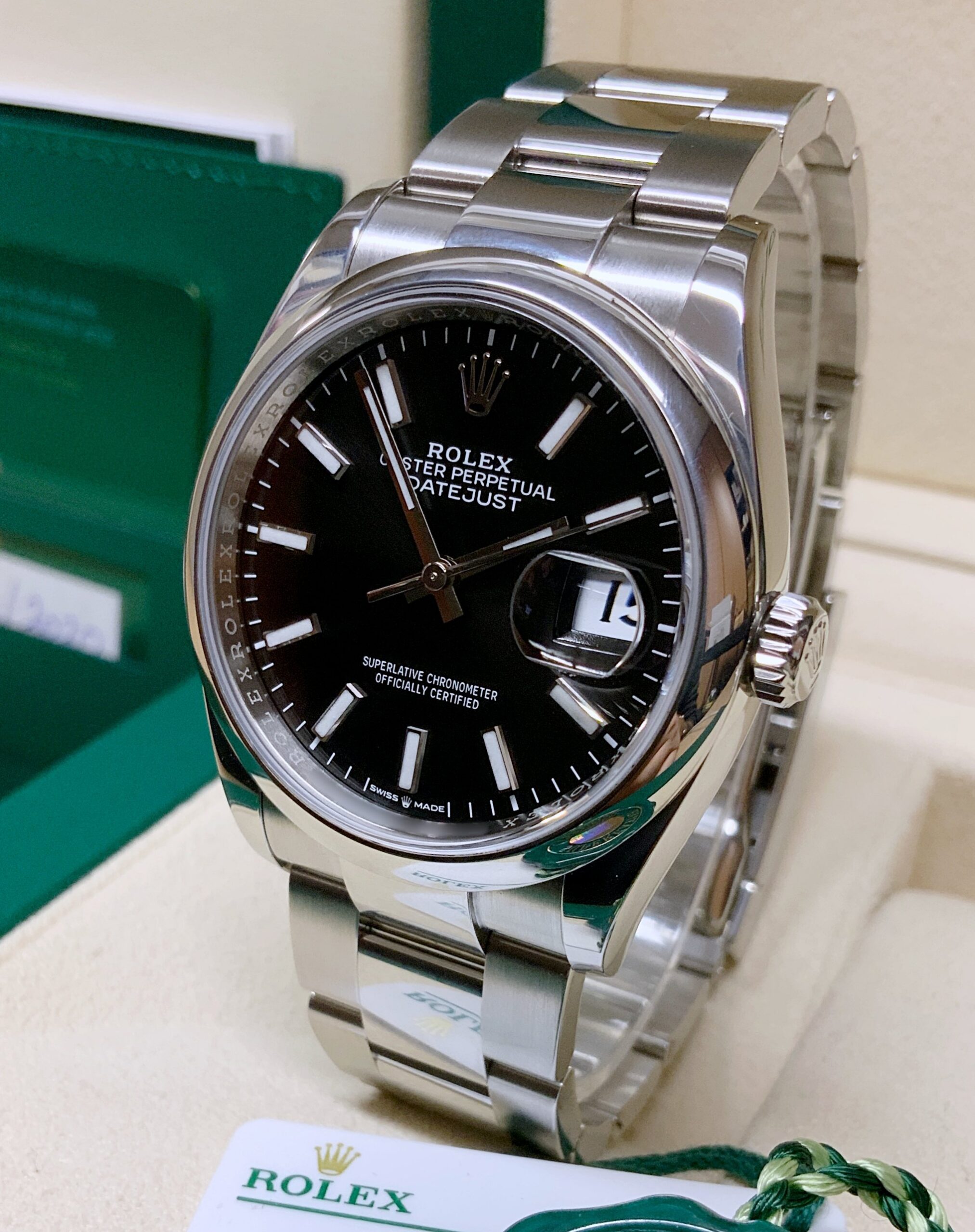 Rolex replica Datejust oyster 36mm 126200 black dial - immagine 3