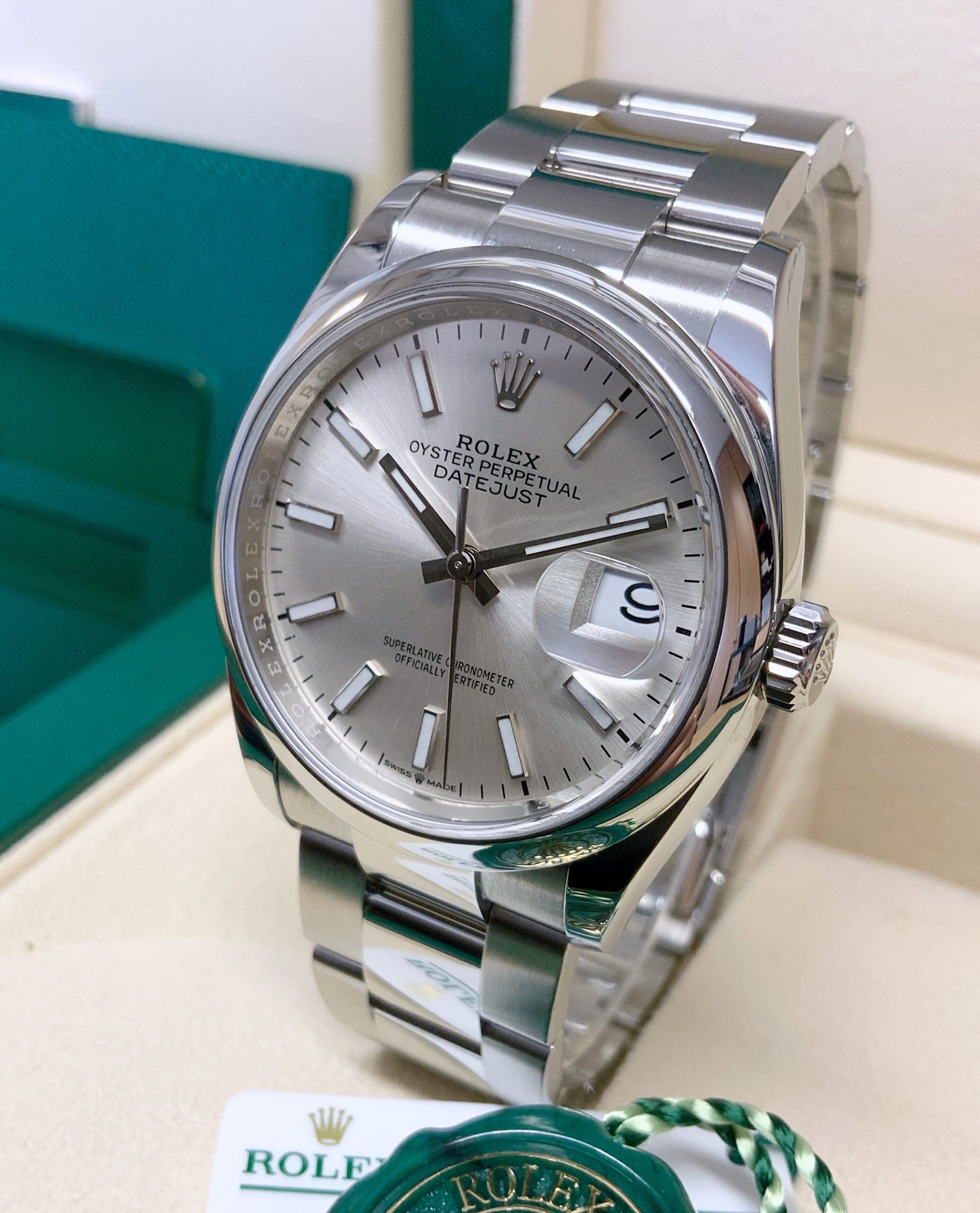 Rolex replica Datejust oyster 36mm 126200 silver dial - immagine 3