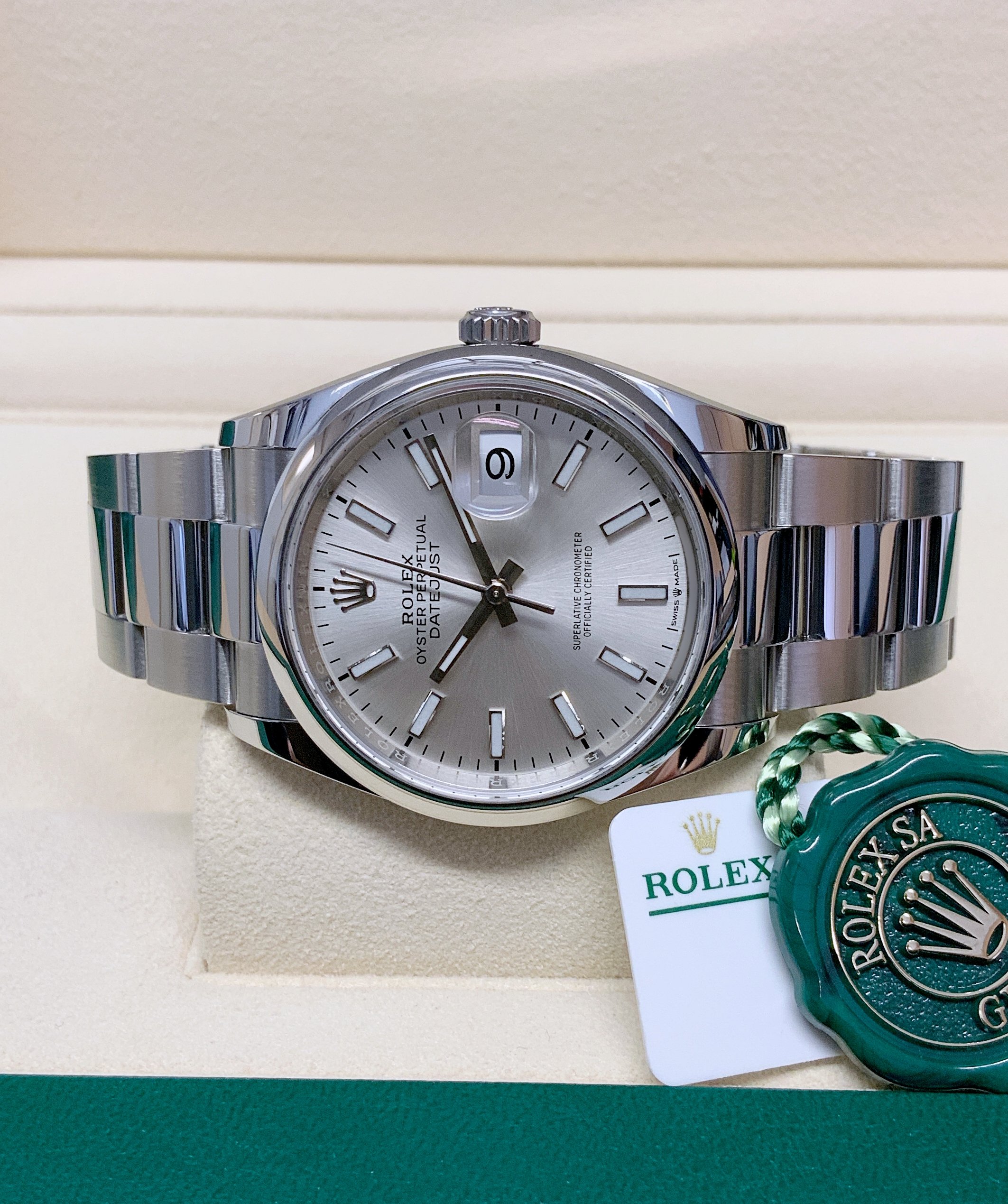Rolex replica Datejust oyster 36mm 126200 silver dial - immagine 4