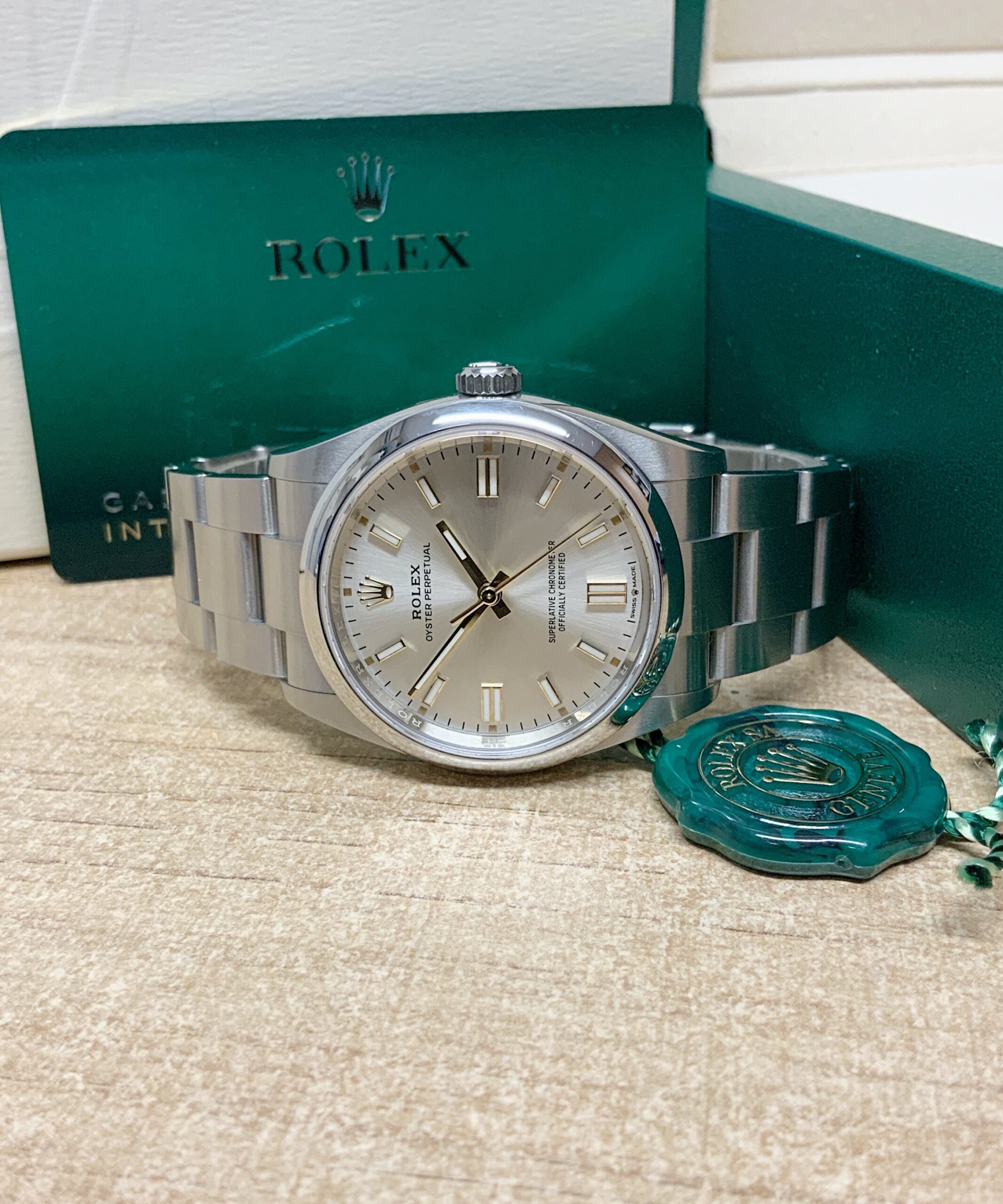 Rolex replica Oyster Perpetual 36 124300 silver - immagine 4