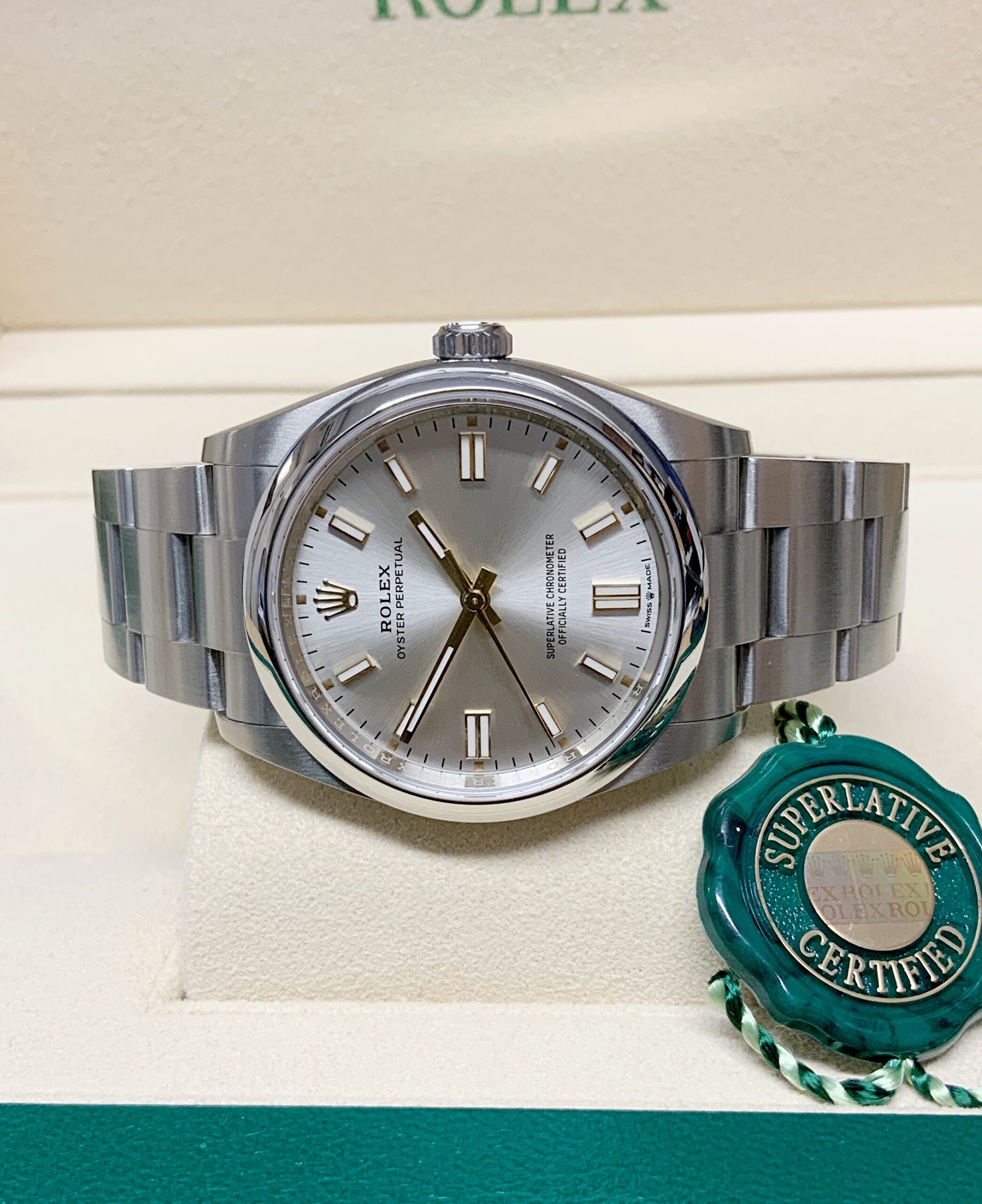 Rolex replica Oyster Perpetual 36 124300 silver - immagine 6