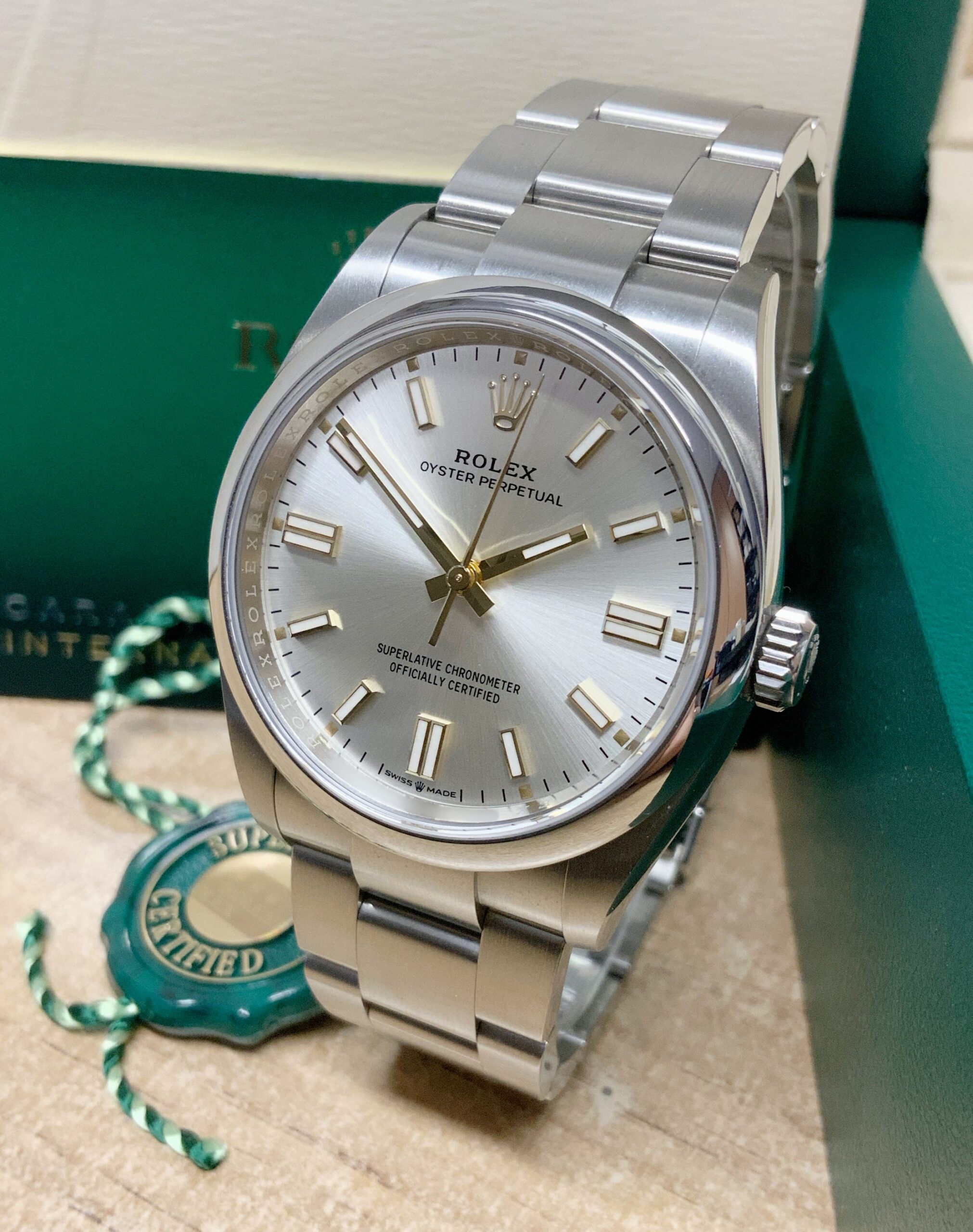 Rolex replica Oyster Perpetual 36 124300 silver - immagine 7