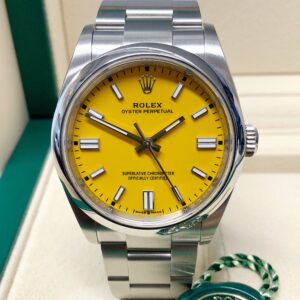Alternative view of Rolex replica Oyster Perpetual 36 124300 yellow dial