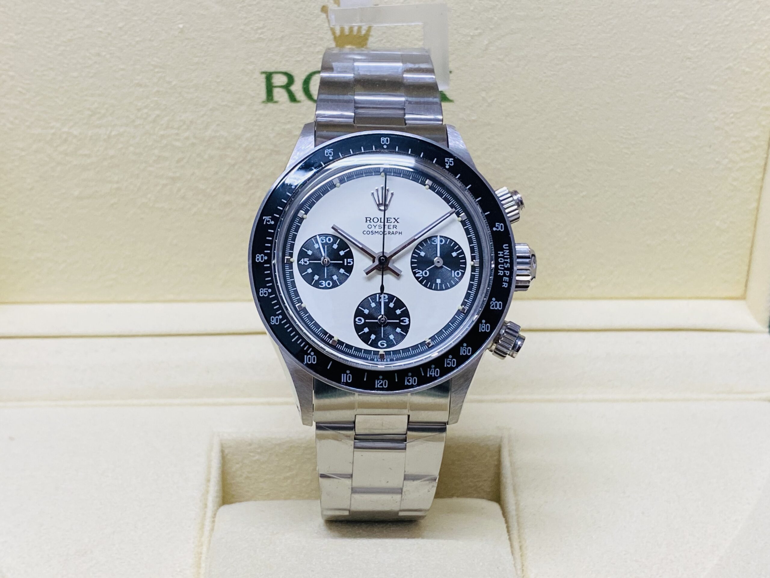 Rolex vintage replica daytona paul newman 6245 white sigma dial - immagine 2