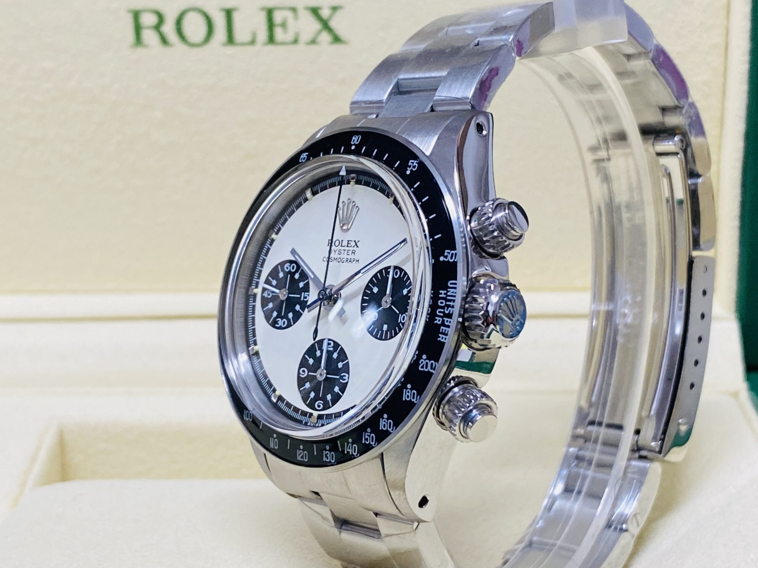 Rolex vintage replica daytona paul newman 6245 white sigma dial - immagine 6