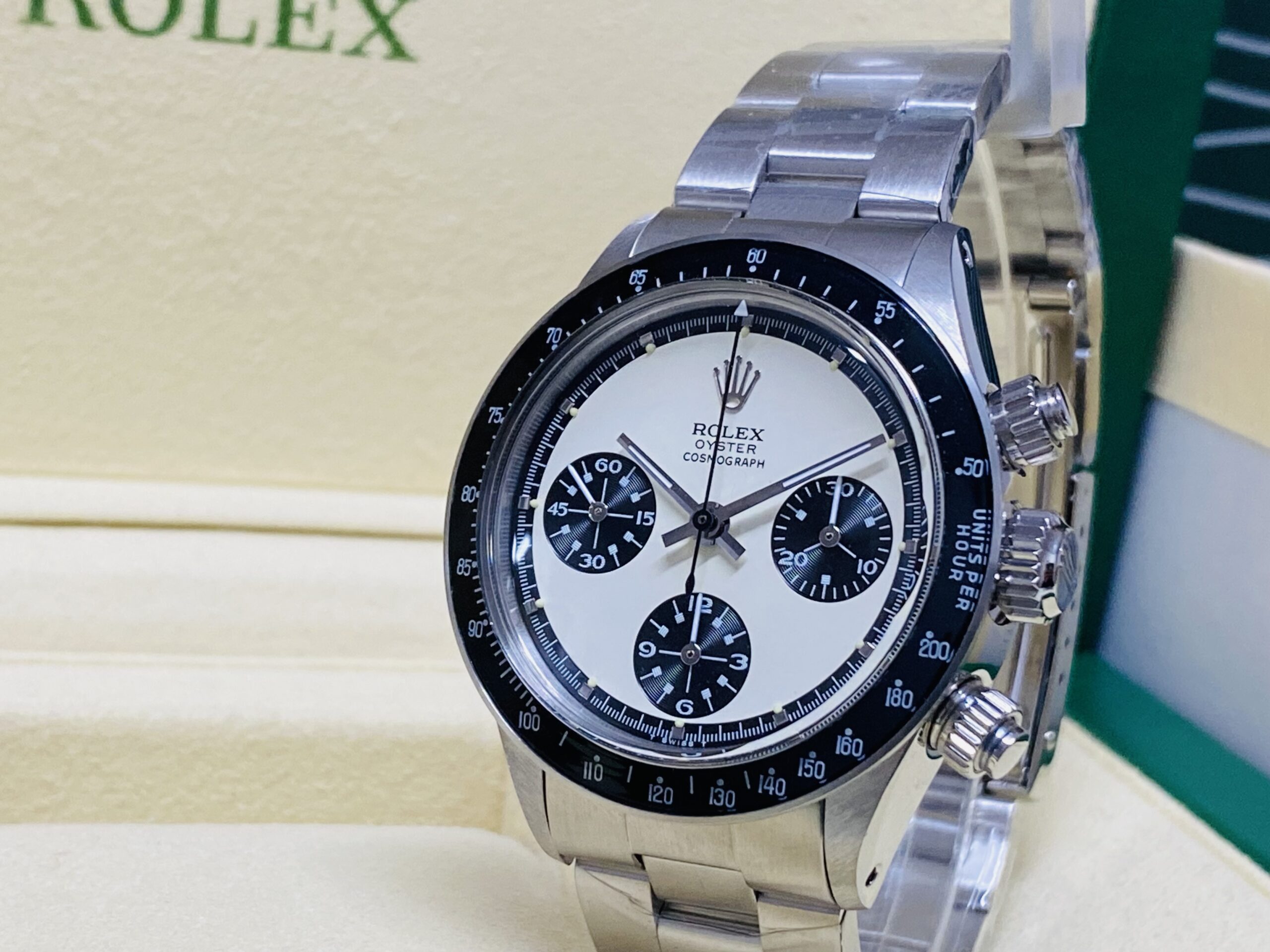 Rolex vintage replica daytona paul newman 6245 white sigma dial - immagine 7