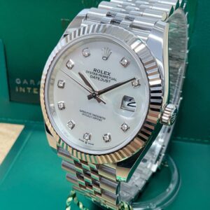Alternative view of Rolex replica Datejust 41 126334 MOP dial