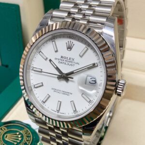 Alternative view of Rolex replica Datejust 41 126334 white dial dial