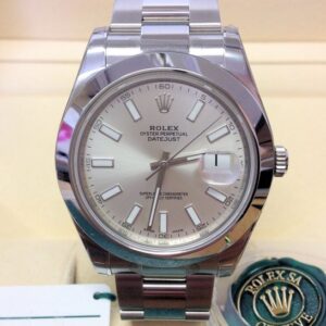 Alternative view of Rolex replica Datejust 41 116300 Silver Dial oyster